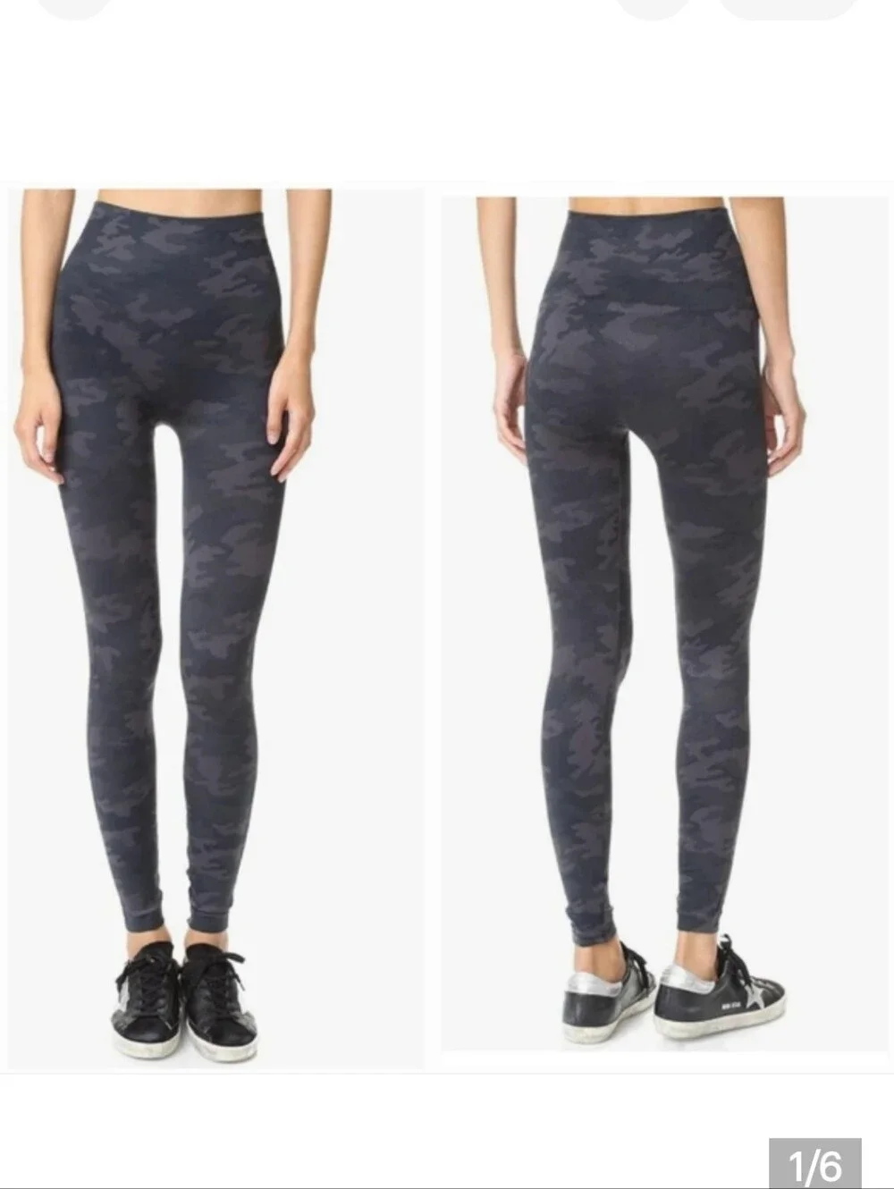 SPANX Seamless Leggings Compression Double Layer Waist CamoLeggings L